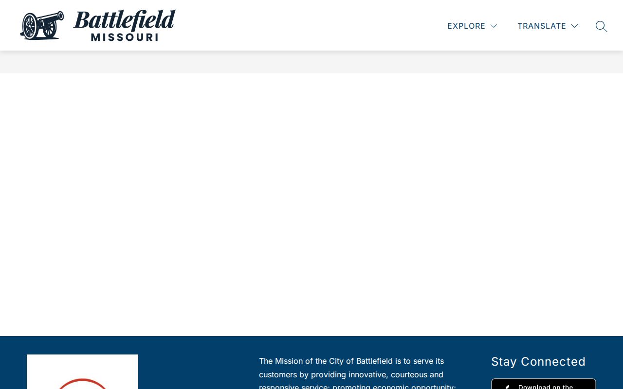 Official Battlefield Missouri Police Department webpage